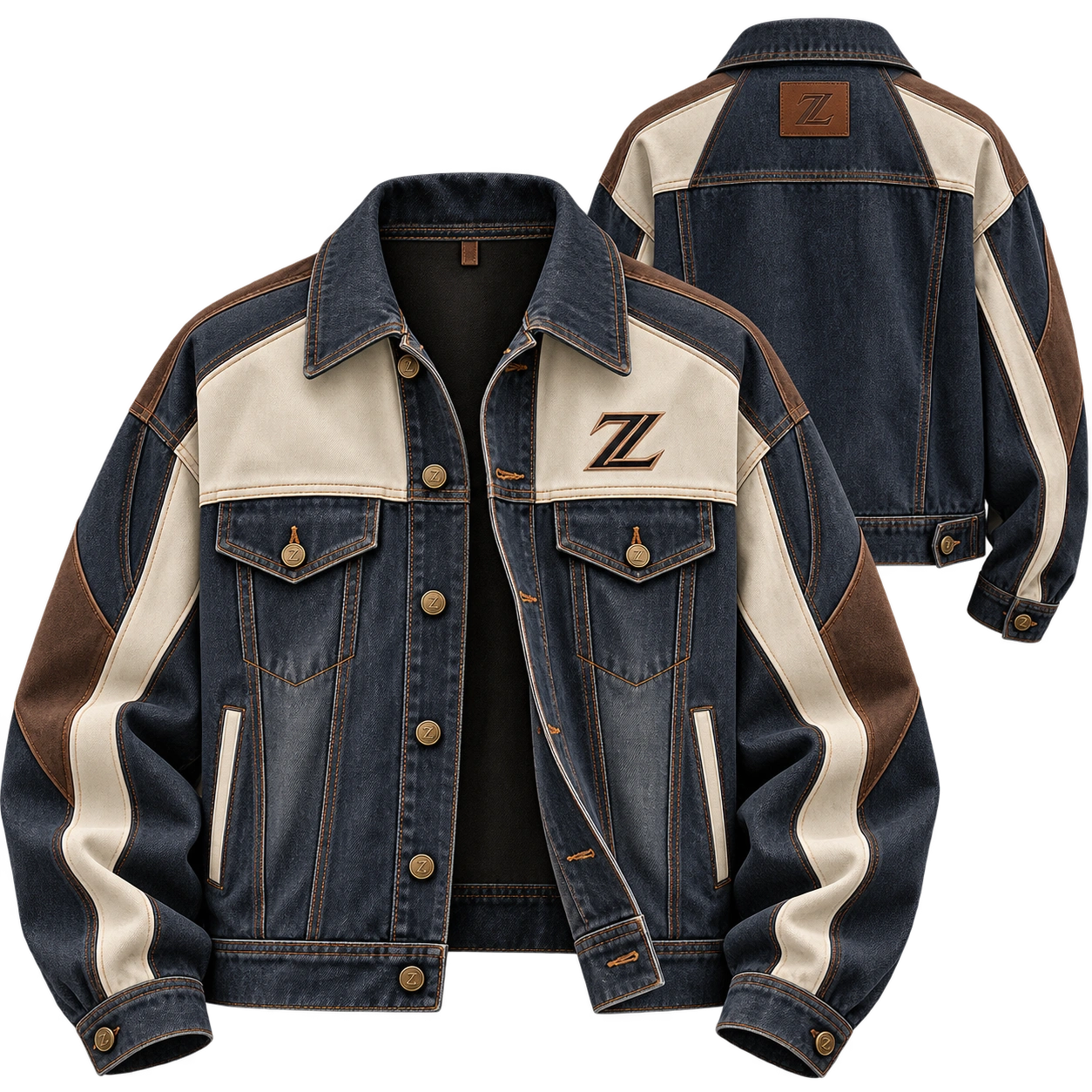 Vintage Washed Denim Work Jacket